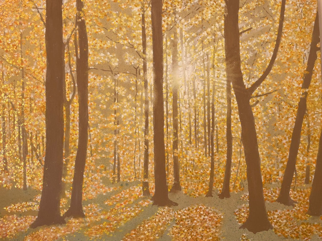 Ölgemälde Licht im Wald