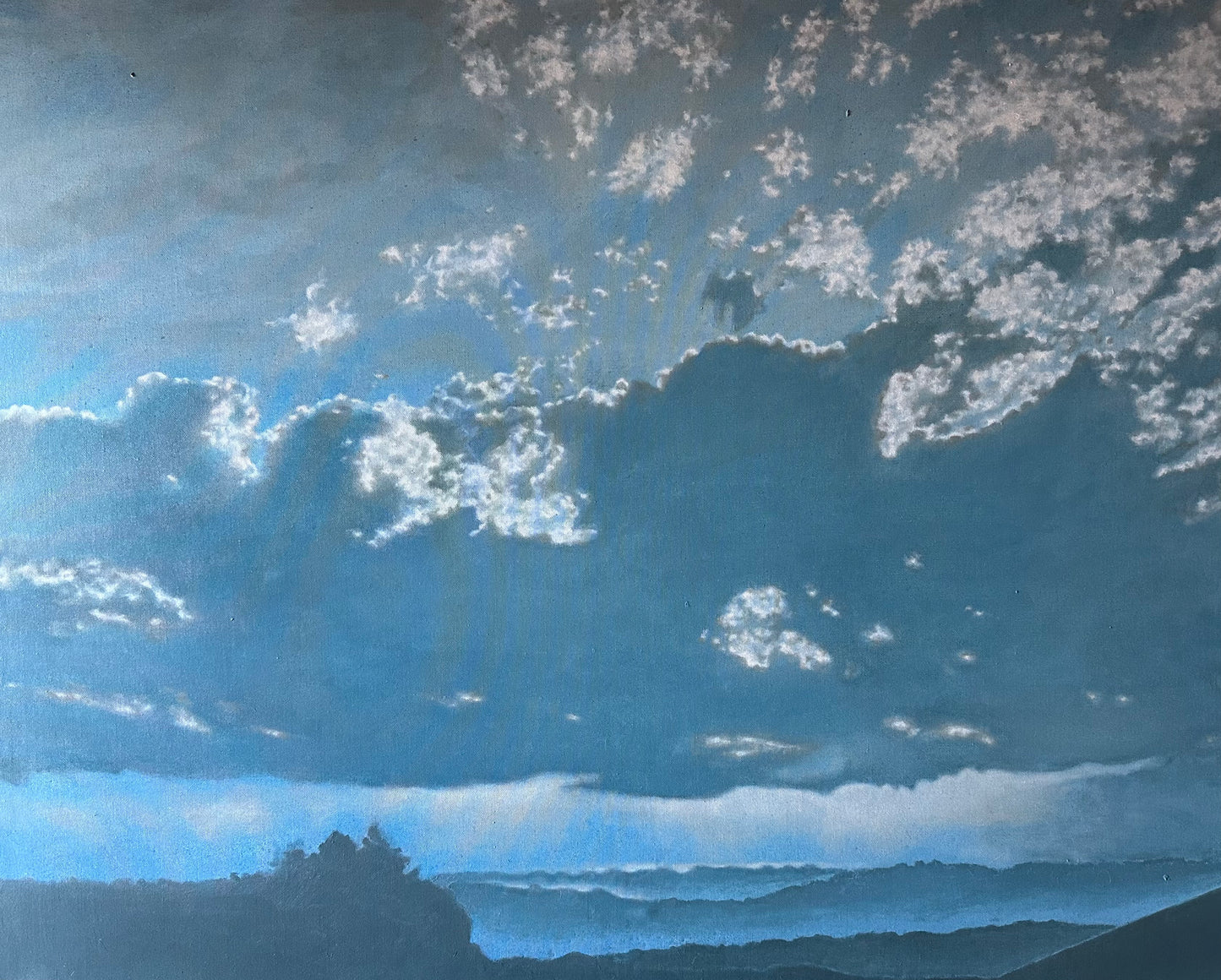 Ölbild Himmel über dem Reusstal