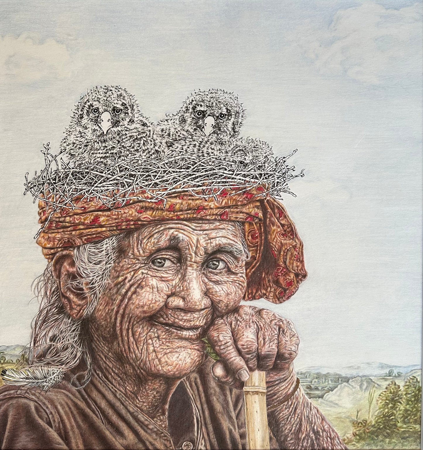 Zeichnung Mother Owl