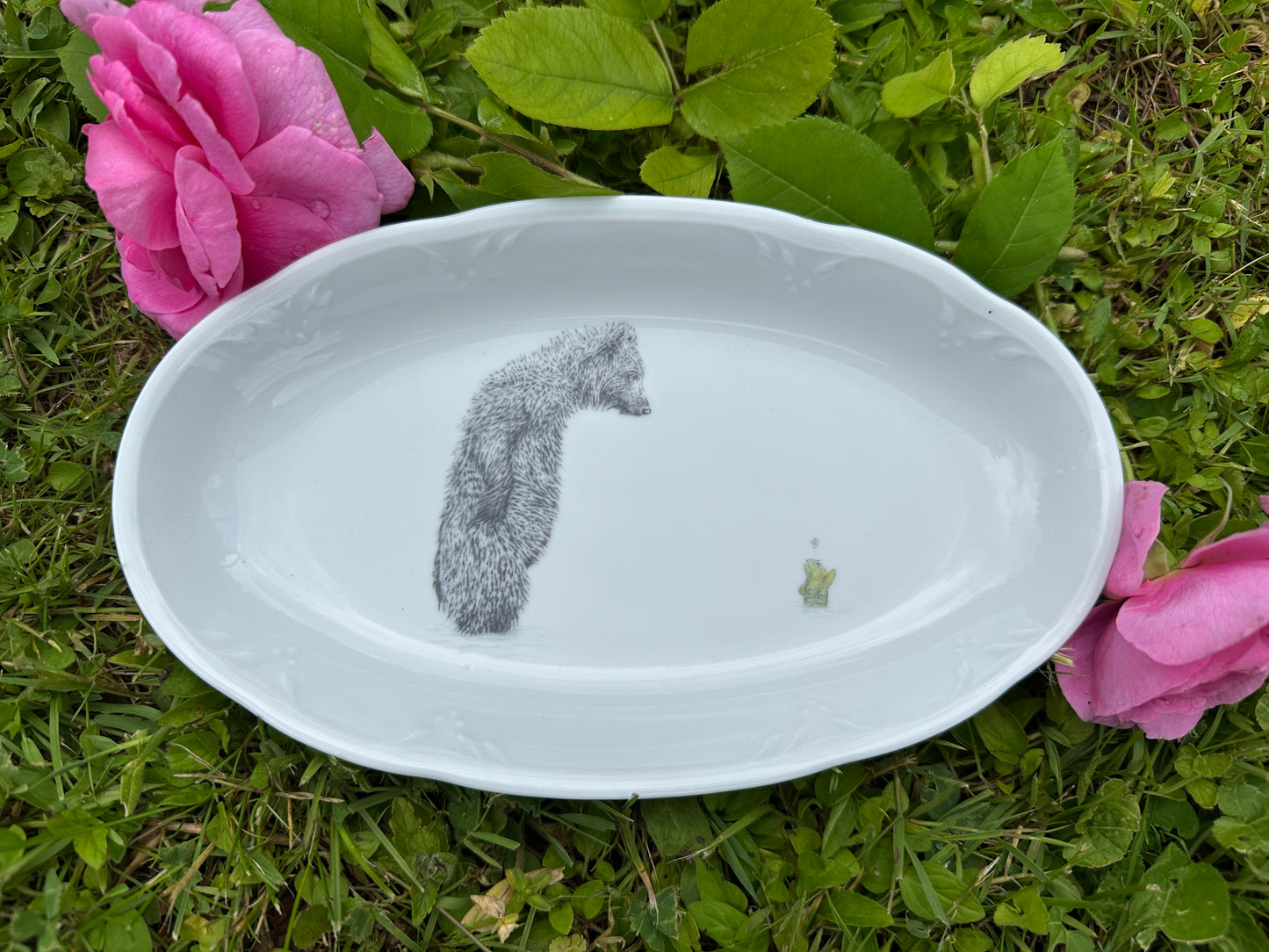 Schale Bär und Fisch