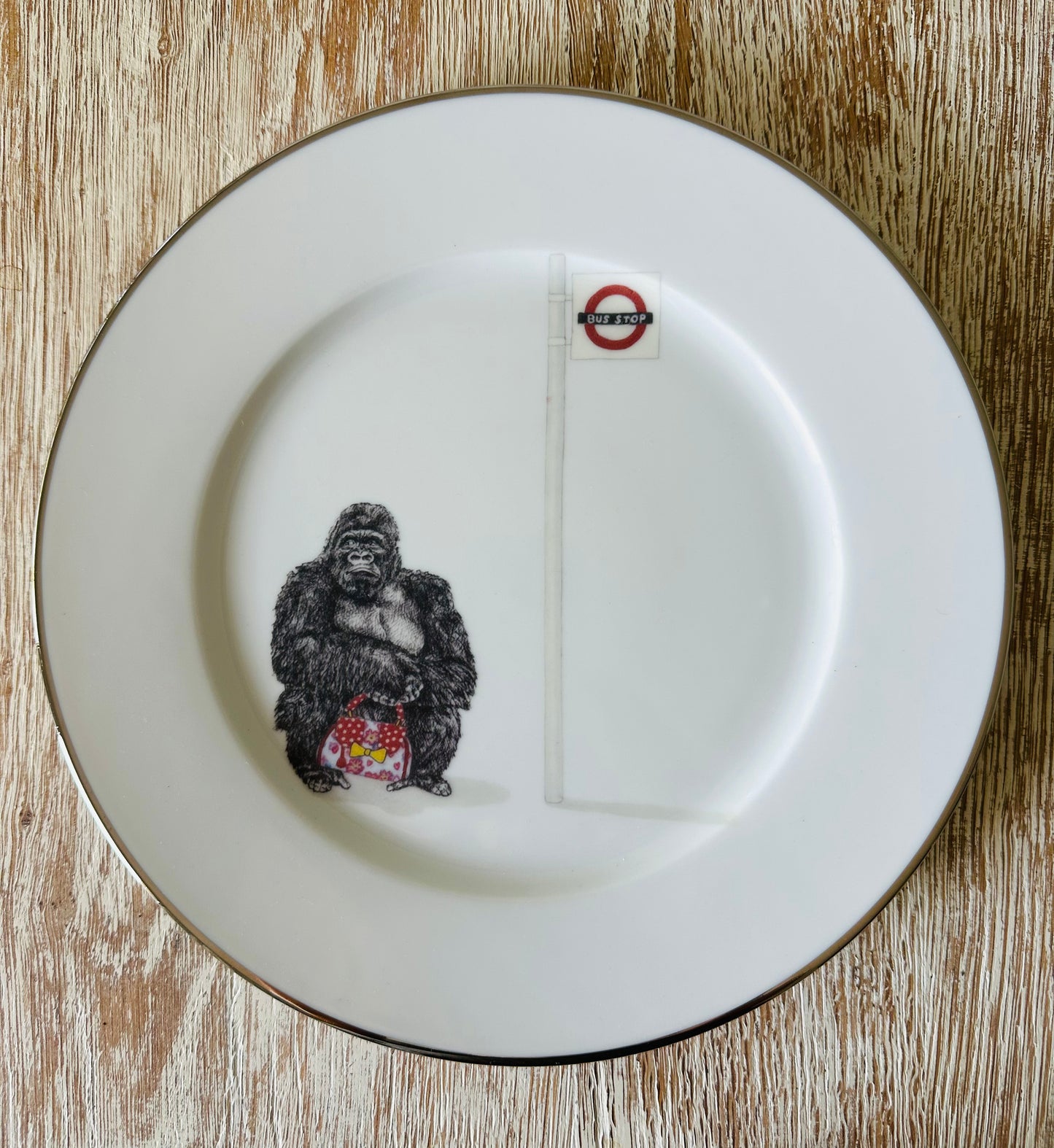Teller mit Gorilla