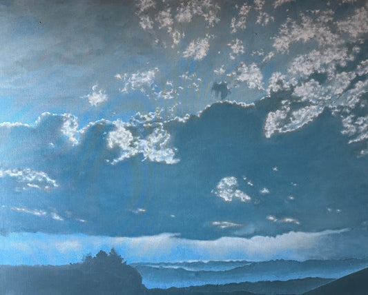 Ölbild Himmel über dem Reusstal