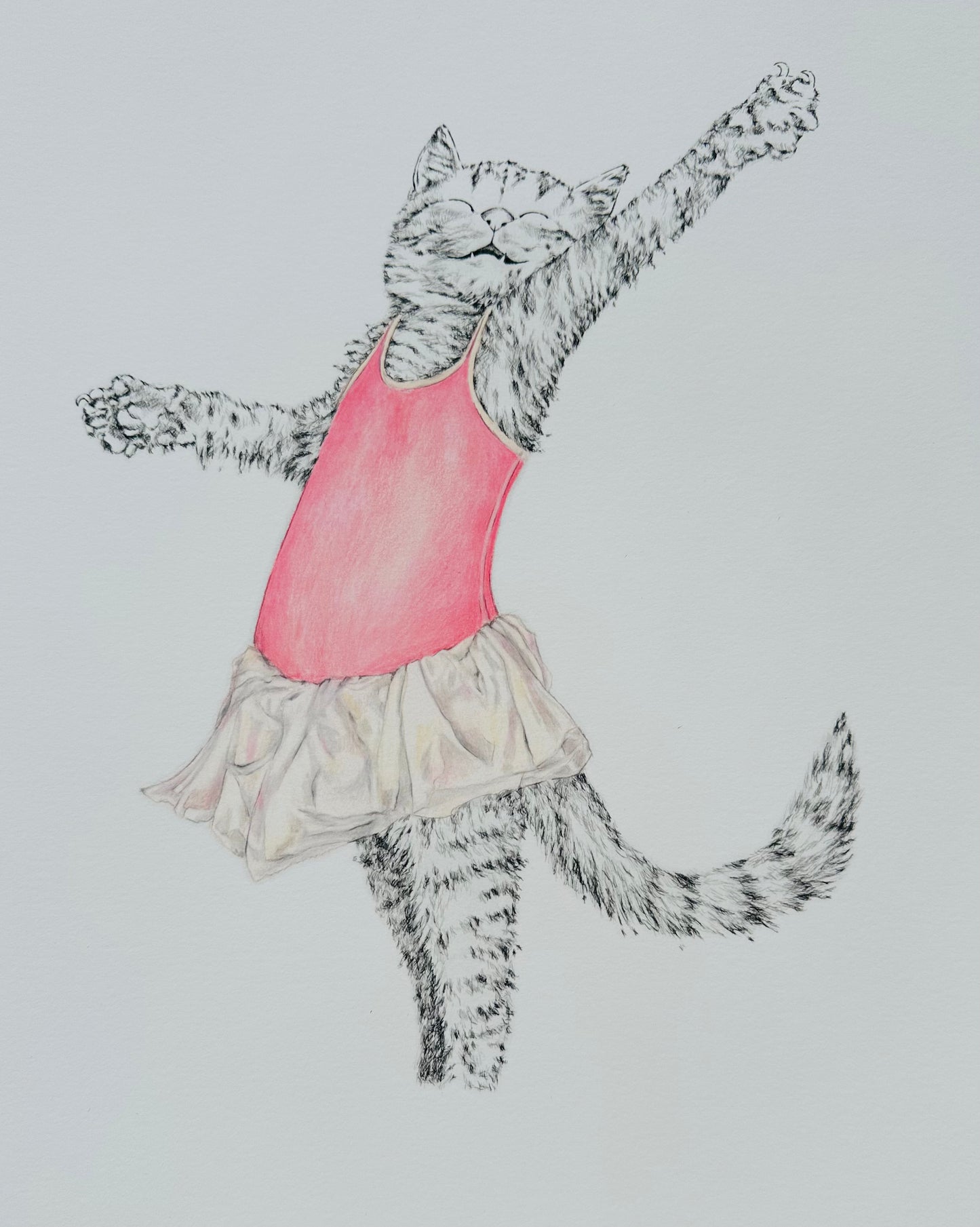 Druck Dancing Cat