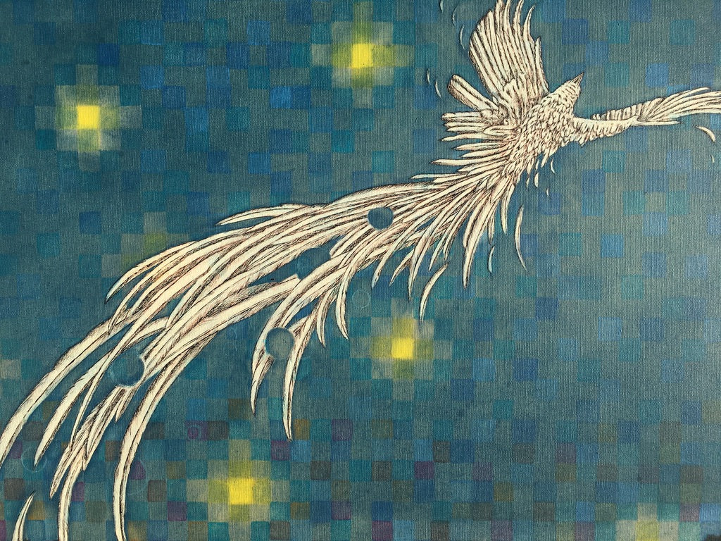 Ölgemälde Raum und Zeit