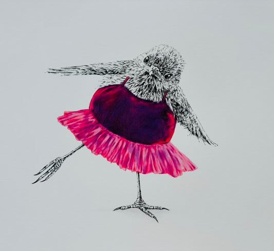 Druck Dancing Bird