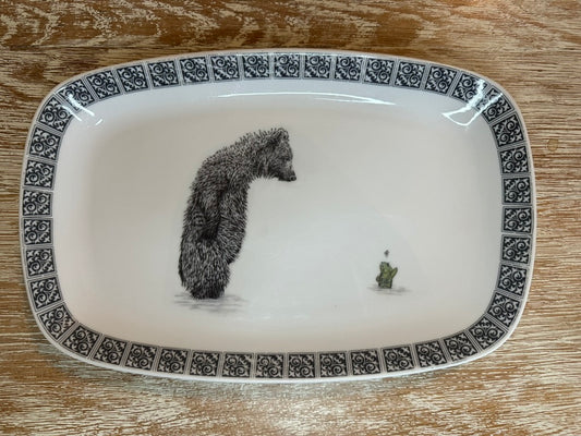 Platte Bär und Fisch