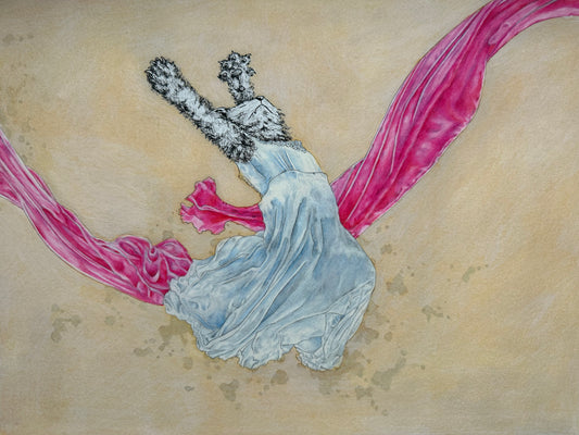 Druck tanzende Katze