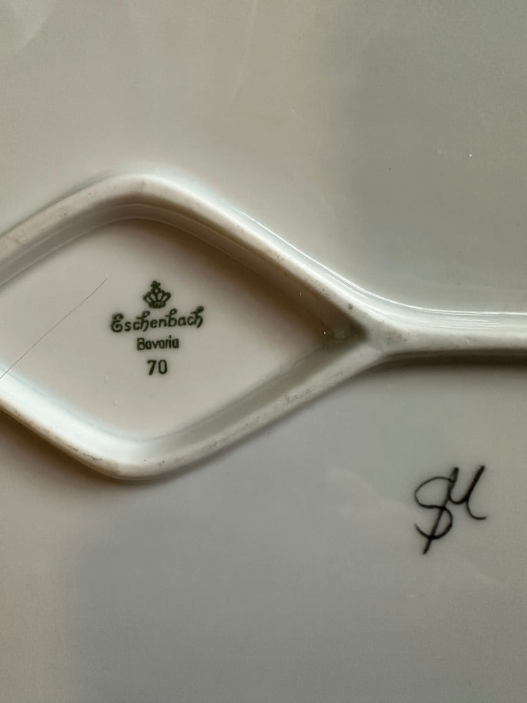 Vintage Platte Bär mit Fisch